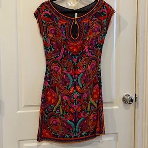 Naeem Khan embroidered multi colored dress.